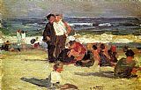 Edward Henry Potthast Canvas Paintings - Beach Scene 3